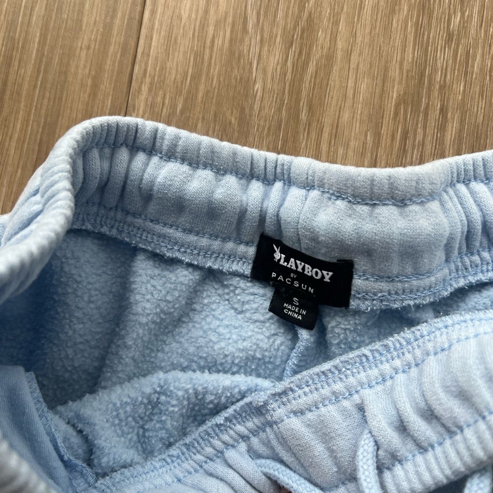 PLAYBOY Sky Blue Sweatpants Size S - Picture 4 of 5